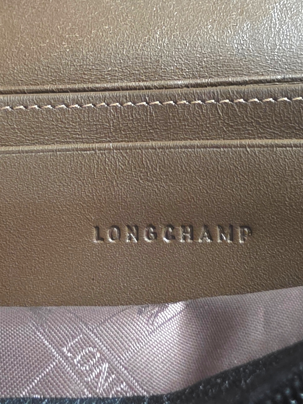Longchamp Black Vintage Leather Wallet - Le Pliage - Picture 4 of 6